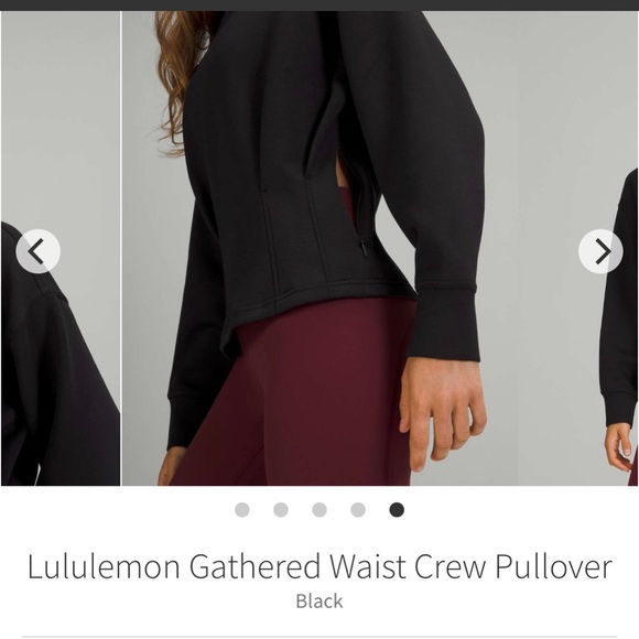 Lululemon gathered waist pullover modal black size 6 - Picture 2 of 7